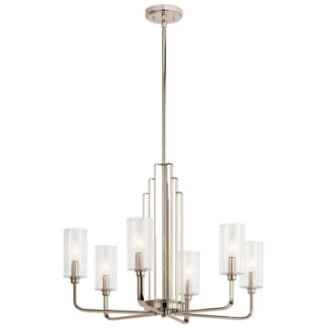 Kimrose Six Light Chandelier in Polished Nickel by Kichler