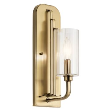 Kimrose One Light Wall Sconce in Brushed Natural Brass by Kichler