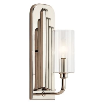 Kimrose One Light Wall Sconce in Polished Nickel by Kichler