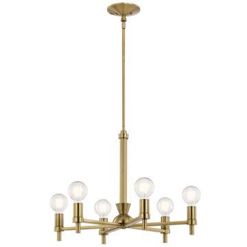 Torvee Six Light Chandelier in Brushed Natural Brass by Kichler