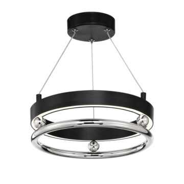 Grande Illusion LED Semi Flush Mount in Coal Polished Nickel Highli by Metropolitan