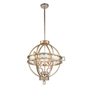Lemuria 4-Light Chandelier in Antique Silver