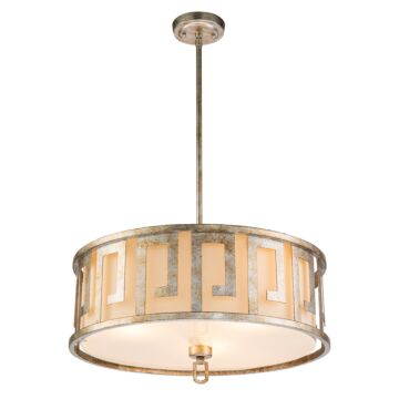 Lemuria 3-Light Island Pendant with Semi-Flush in Antique Silver