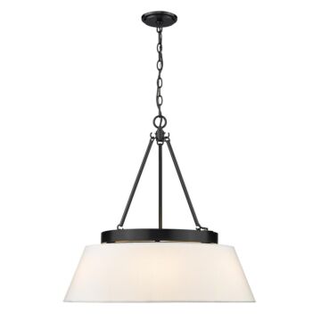 Penn Six Light Chandelier in Matte Black by Golden