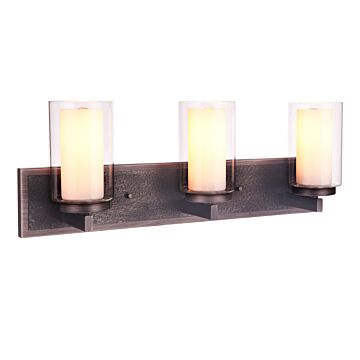 Texture Three Light Vanity in Natural Iron Vintage Iron by Craftmade
