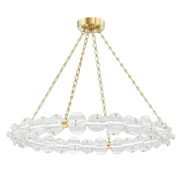 Lindley LED Chandelier in Aged Brass by Hudson Valley