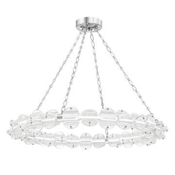 Lindley LED Chandelier in Polished Nickel by Hudson Valley