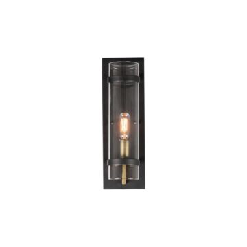 Capitol One Light Wall Sconce in Black   Antique Brass by Maxim