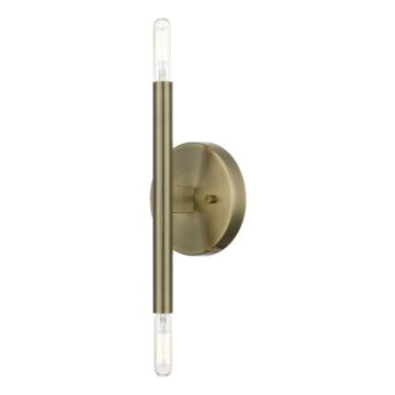 Copenhagen 2-Light Wall Sconce in Antique Brass