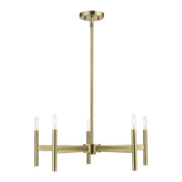 Copenhagen 5-Light Chandelier in Antique Brass