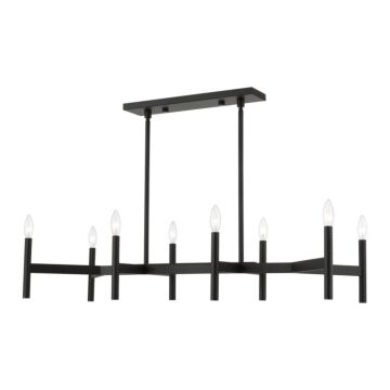 Copenhagen 8-Light Linear Chandelier in Black
