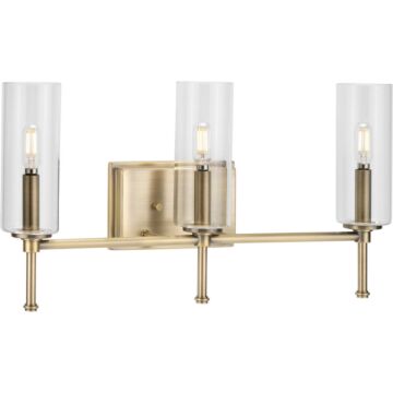 Elara 3-Light Bathroom Vanity Light Bracket in Vintage Brass