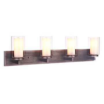 Texture Four Light Vanity in Natural Iron Vintage Iron by Craftmade
