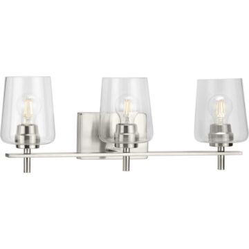 Calais 3-Light Bathroom Vanity Light Bracket in Brushed Nickel