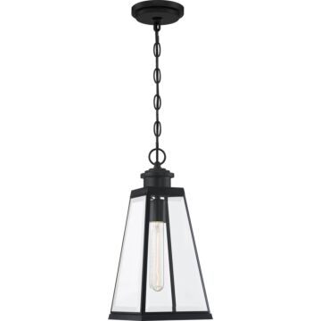 Paxton One Light Mini Pendant in Matte Black by Quoizel