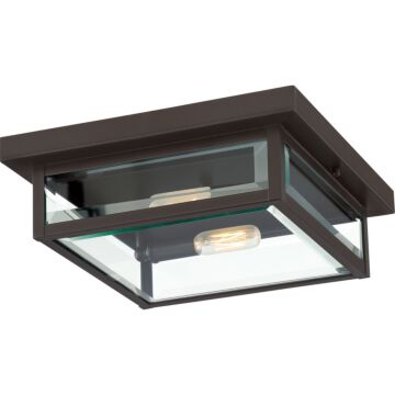Westover Two Light Flush Mount in Western Bronze by Quoizel