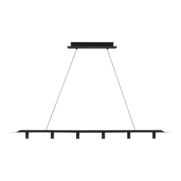 Ponte LED Linear Suspension in Nightshade Black by Visual Comfort Modern