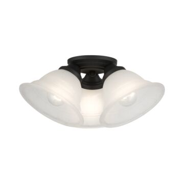 Wynnewood 3-Light Flush Mount in Black