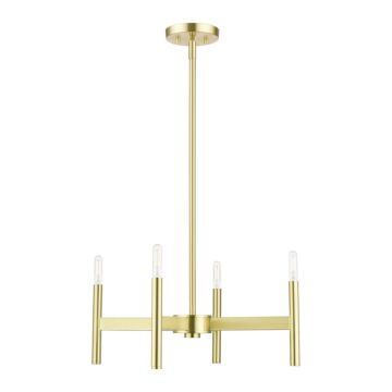 Copenhagen 4-Light Chandelier in Satin Brass