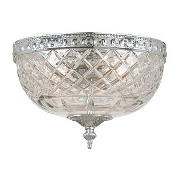 Ceiling Mount Two Light Flush Mount in Polished Chrome by Crystorama