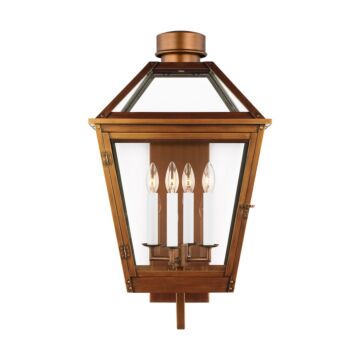 Hyannis Four Light Lantern in Natural Copper by Visual Comfort Studio