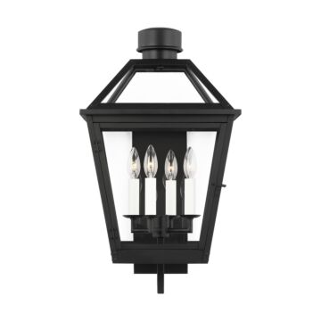 Hyannis Four Light Lantern in Textured Black by Visual Comfort Studio