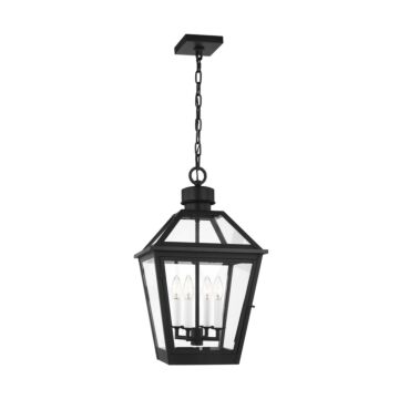 Hyannis Four Light Pendant in Textured Black by Visual Comfort Studio