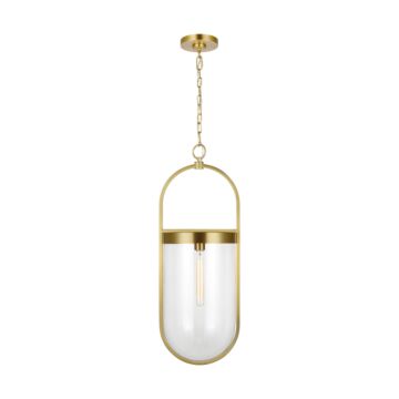 Blaine One Light Pendant in Burnished Brass by Visual Comfort Studio