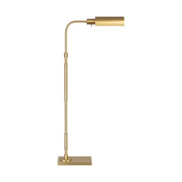 Kenyon Task Floor Lamp in Burnished Brass by Visual Comfort Studio