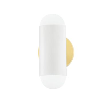 Kira Two Light Wall Sconce in Aged BrassSoft White Combo by Mitzi