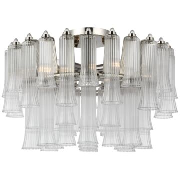 Lorelei LED Semi-Flush Mount in Polished Nickel by Visual Comfort Signature