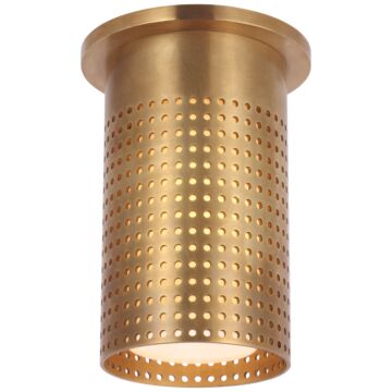 Precision LED Flush Mount in Antique-Burnished Brass by Visual Comfort Signature