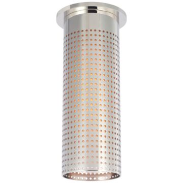 Precision LED Flush Mount in Polished Nickel by Visual Comfort Signature