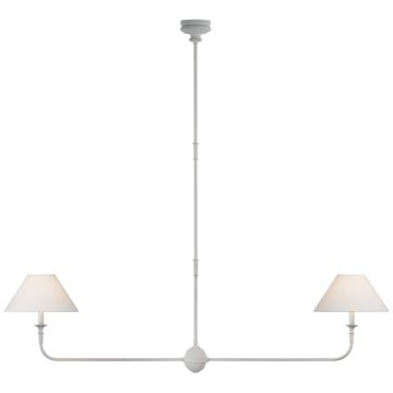 Piaf LED Linear Pendant in Plaster White by Visual Comfort Signature