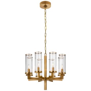 Liaison  Chandelier in Antique-Burnished Brass by Visual Comfort Signature