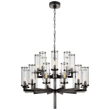 Liaison  Chandelier in Bronze by Visual Comfort Signature