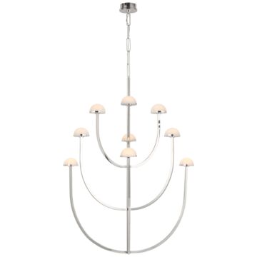 Pedra LED Chandelier in Polished Nickel by Visual Comfort Signature