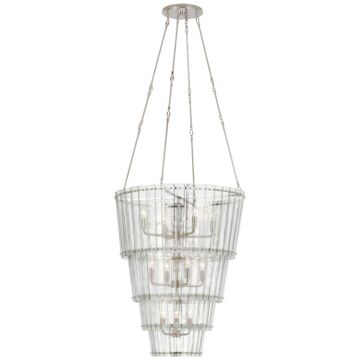 Cadence  Chandelier in Polished Nickel by Visual Comfort Signature