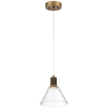 Port Nine Martini LED Pendant in Antique Brushed Brass by Access
