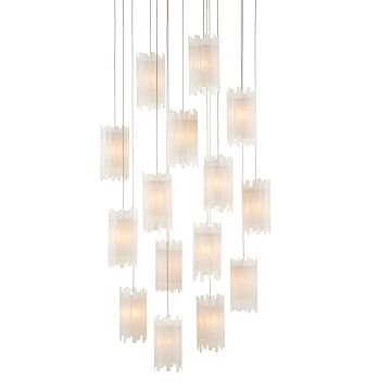 Escenia  Pendant in Frosted White by Currey and Company