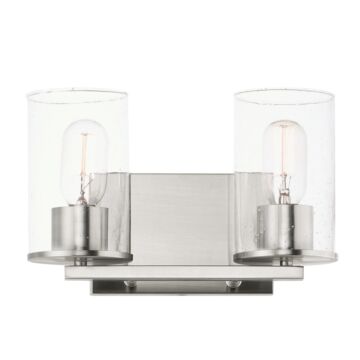 Sleek Two Light Bath Vanity in Satin Nickel by Maxim
