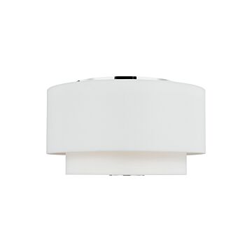 Sawyer Three Light Flush Mount in Polished Nickel by Visual Comfort Studio