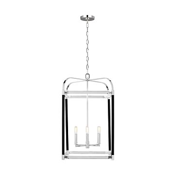 Hadley Six Light Lantern in Polished Nickel by Visual Comfort Studio
