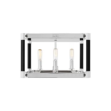 Hadley Four Light Flush Mount in Polished Nickel by Visual Comfort Studio