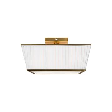 Esther Four Light Flush Mount in Time Worn Brass by Visual Comfort Studio