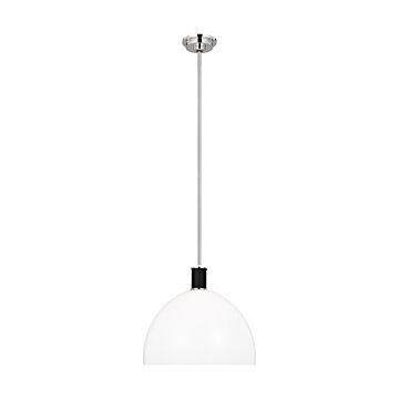 Hadley One Light Pendant in Polished Nickel by Visual Comfort Studio