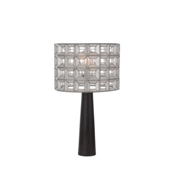 Prado One Light Table Lamp in Oxidized Silver Leaf by Kalco