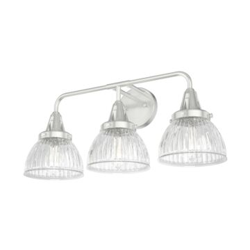 Hunter Cypress Grove 3-Light Bathroom Vanity Light in Brushed Nickel