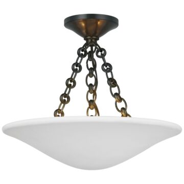 Mollino LED Semi Flush Mount in Bronze by Visual Comfort Signature
