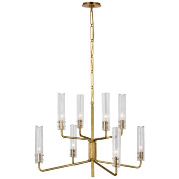Casoria LED Chandelier in Hand-Rubbed Antique Brass by Visual Comfort Signature